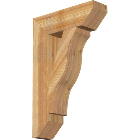 Ekena Millwork Funston Slat Rough Sawn Bracket, Western Red Cedar, 6"W x 22"D x 34"H BKT06X22X34FST06RWR